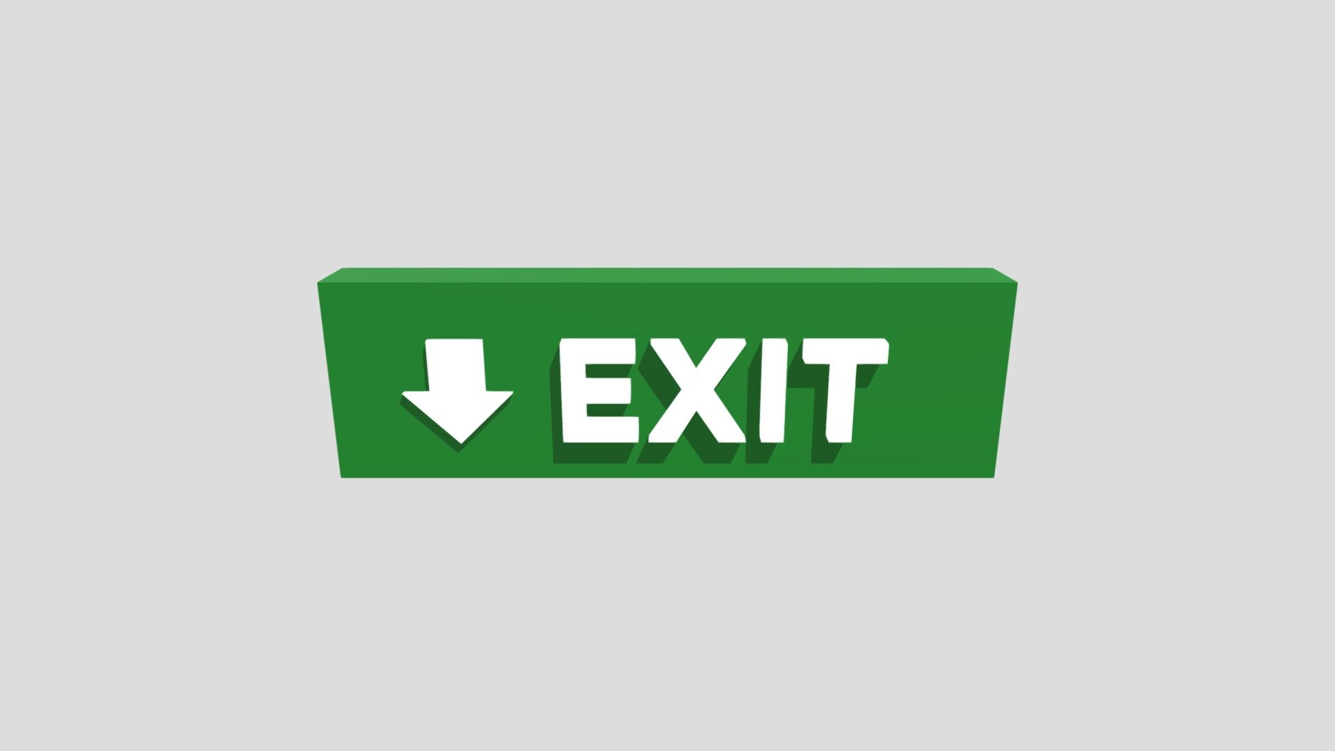 Exit Sign Board - Download Free 3D model by Ishwarya (@ishwaryava20 ...