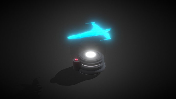 X-wing Hologram 3D Model