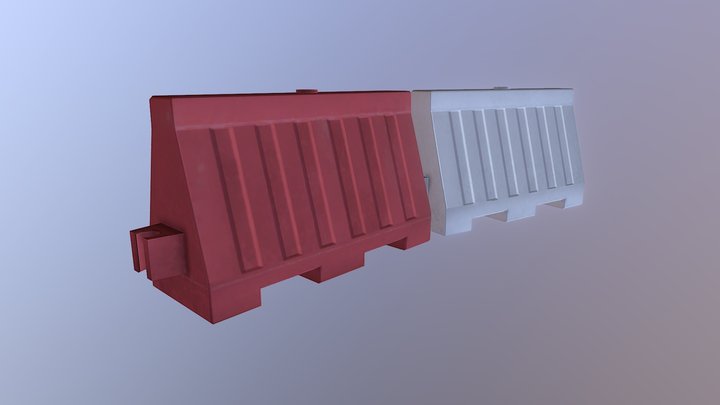 Plastic Barriers 3D Model