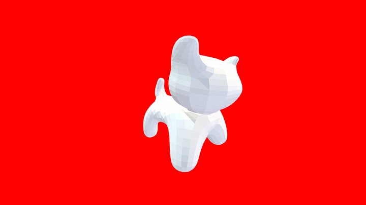 low poly cat model (unrigeed) – Modèle 3D gratuit STL