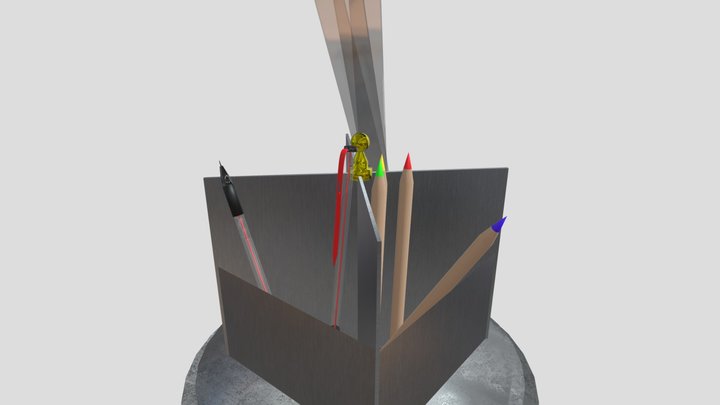 Metal Mesh Pencil Holder