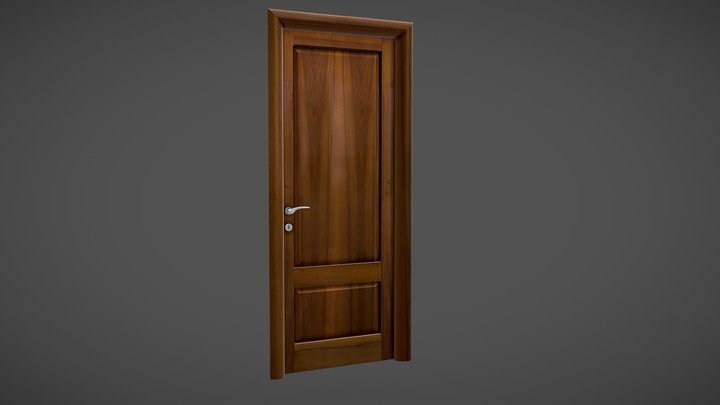 Wood Door 3D Model