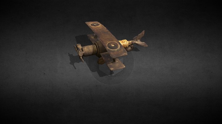 spark plug plane 3D Model