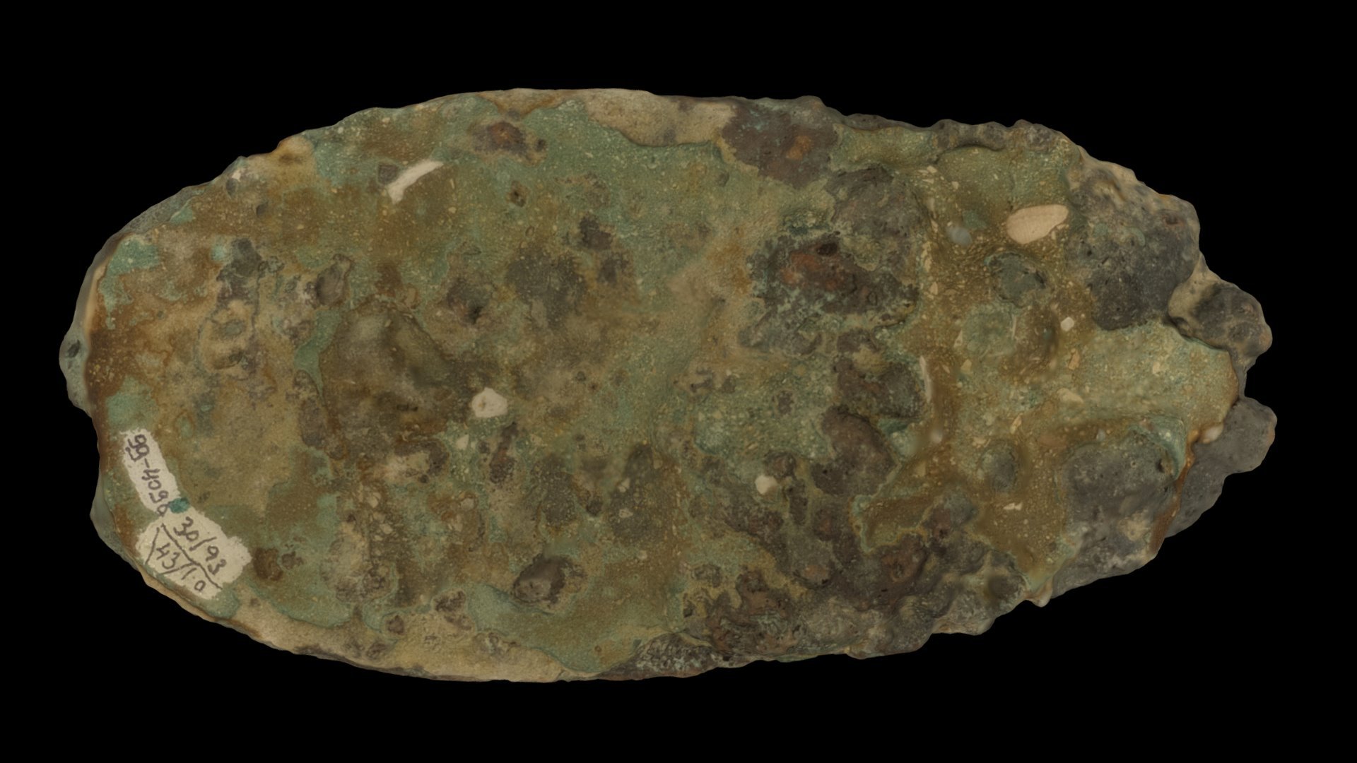Copper "bun" ingot, Carmel Coast, Israel. 3D model by Anthony