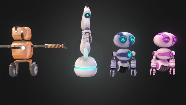 Line-up personnages Longueur d'onde 3D Model