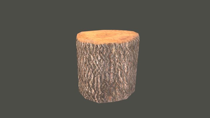 Pine Tree Stump 3D Model