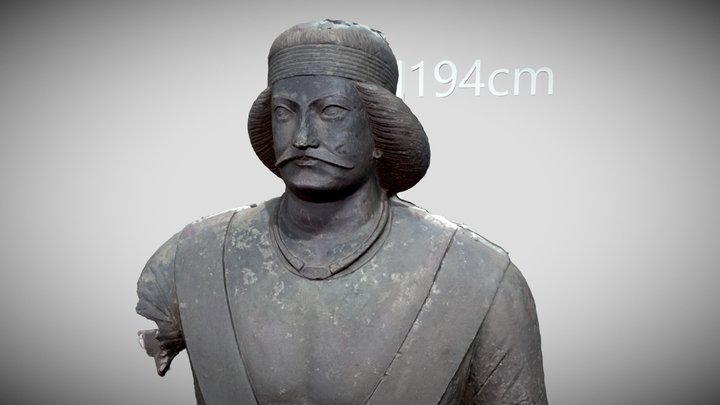ancient Persian Statue 50 BC-150 AD SHAMI مجسمه 3D Model