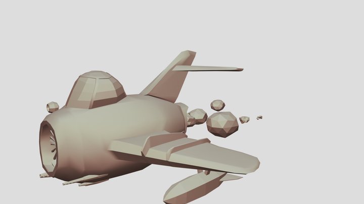 Cartoon Airplane 3D Model