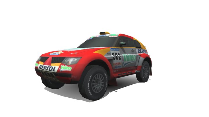 Pocket Rally - Mitsubishi Pajero Evolution 3D Model