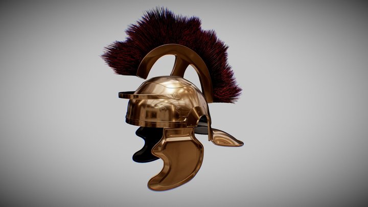 Warrior Roman Helmet 3D Model