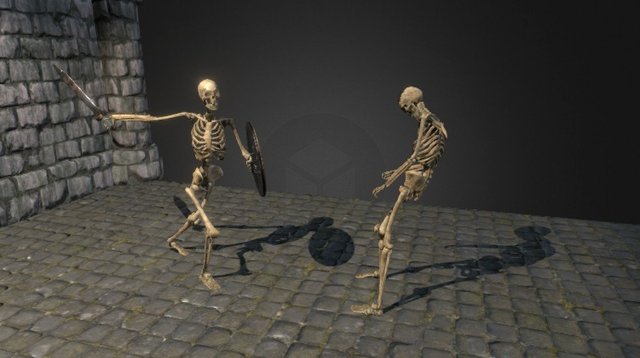 Attack dodge Death animations 3D Model