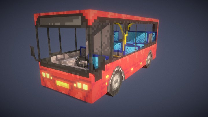 Red Bus 3D Model
