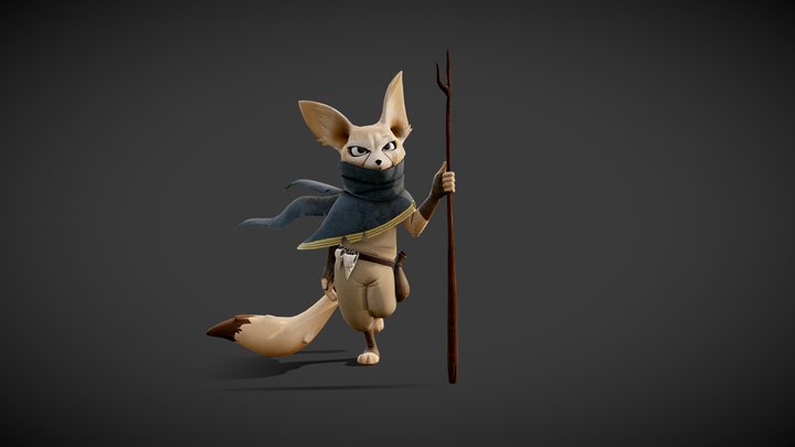 Adventurous Fox 3D Model