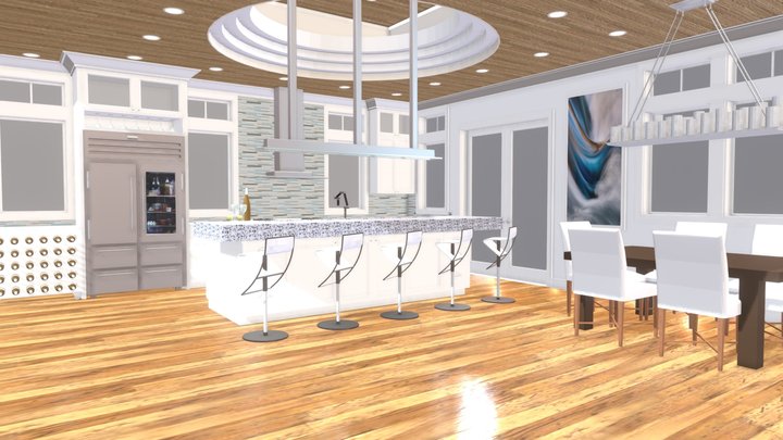 Fire- Ice Kitchen 3D Model
