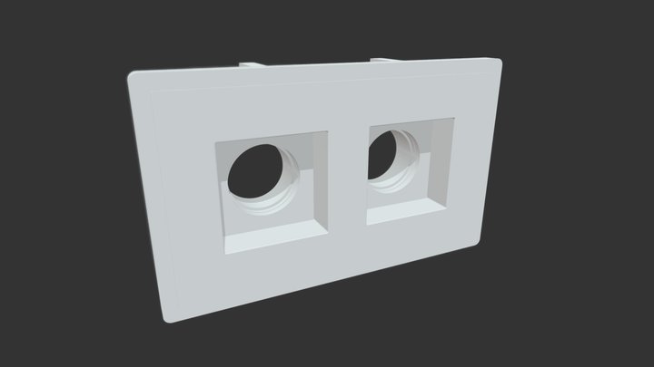 Doble Classik M Встраиваемый гипсовый светильник 3D Model