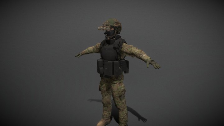 Realistic Swat police officer 3d model 3D Model