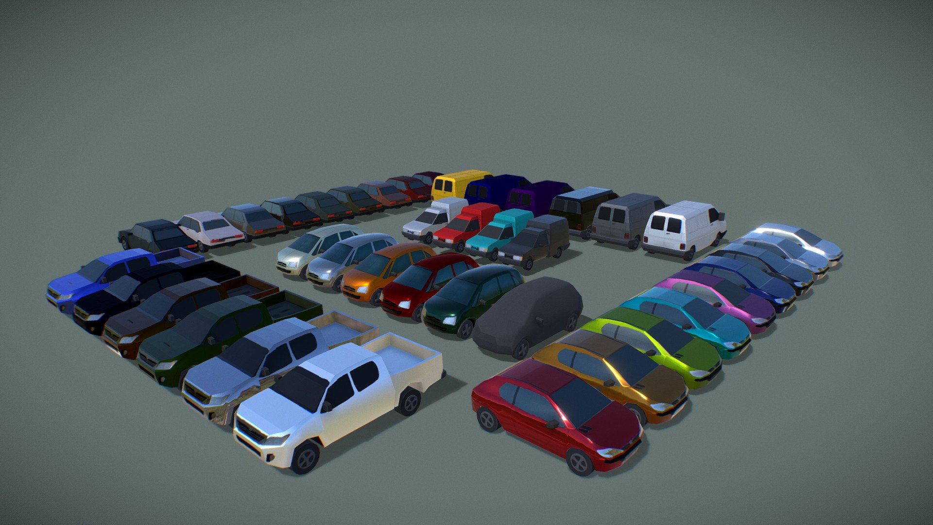 Low Poly Cars Pack Download Free 3D Model By Matisosanimation 