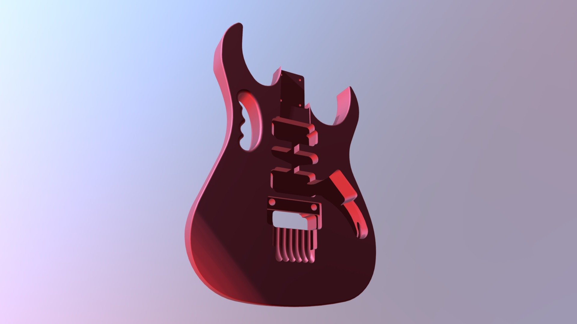 Guitar Body - 3D Print Ready - Customized