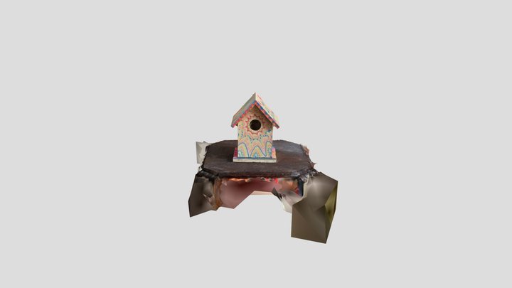Painted Birdhouse 3D Model