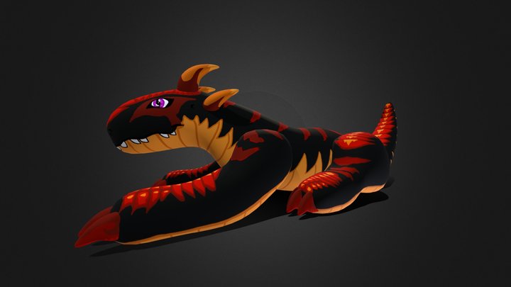 Inflatable Ember Dragon 3D Model