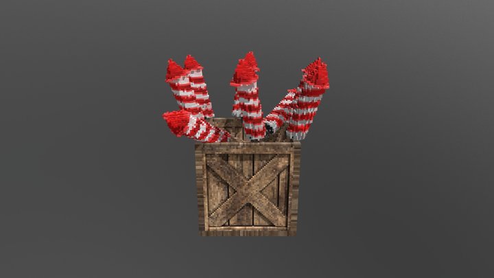 Fireworks Crate 3D Model