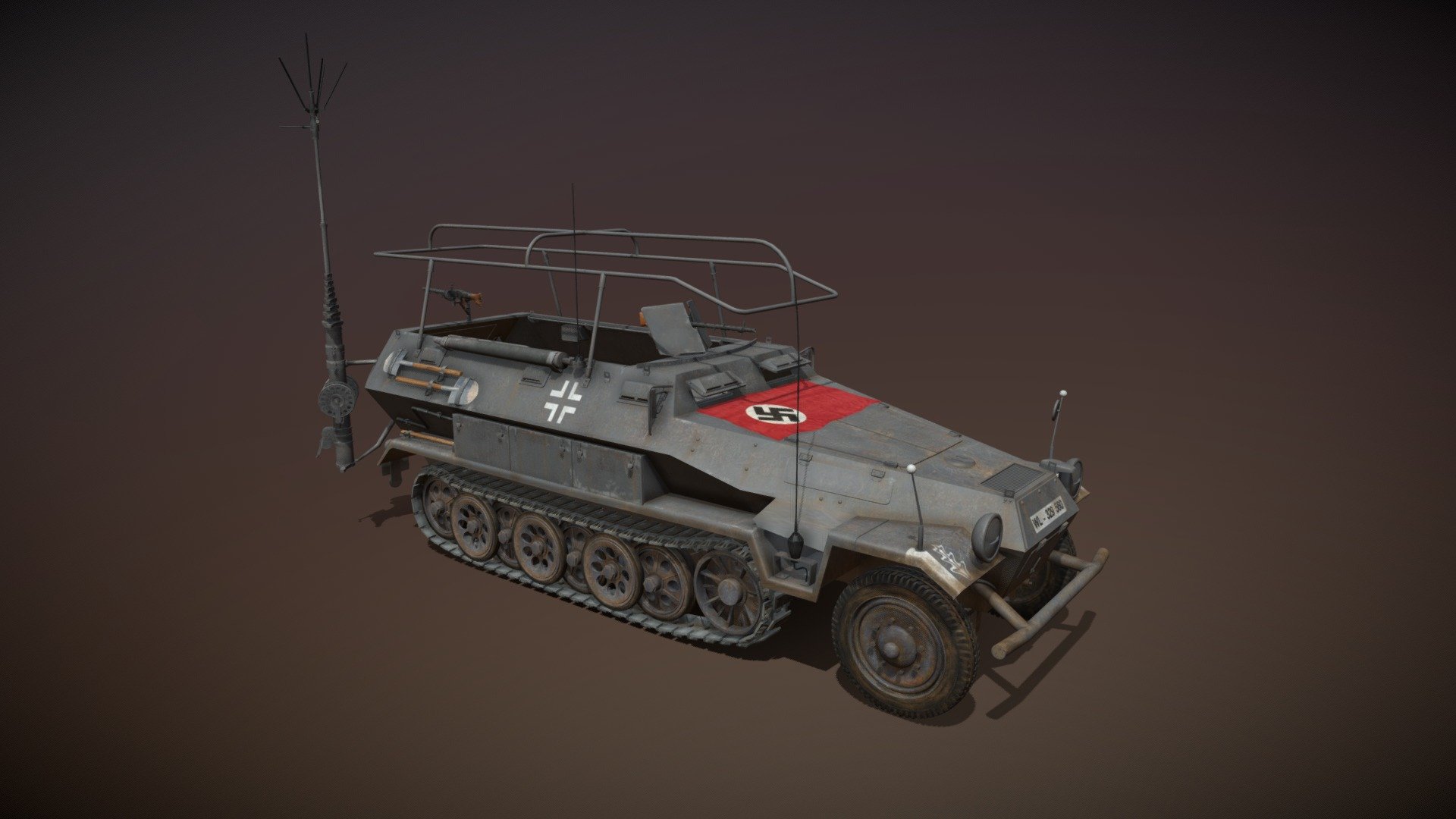 SD.KFZ 251/3 Ausf.A - Communications Vehicle - Buy Royalty Free 3D ...