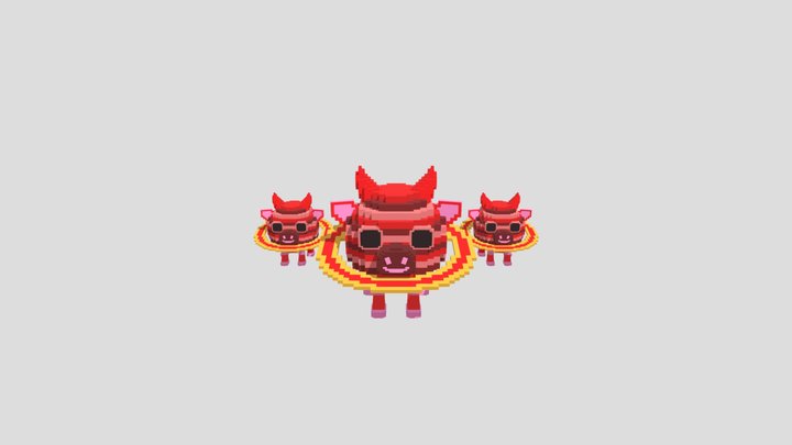 Los Evil Saturnitas 3D Model