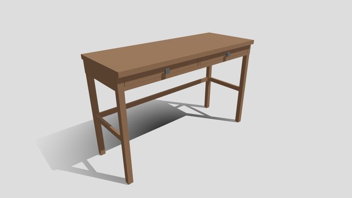 Low Poly Desk #2 3D Model