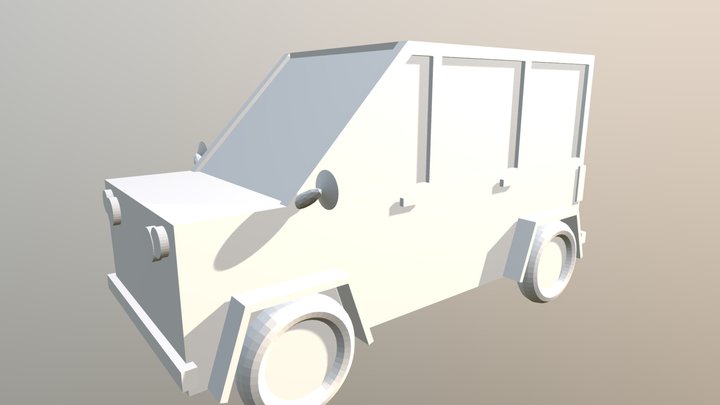 Lowpoly Van 3D Model