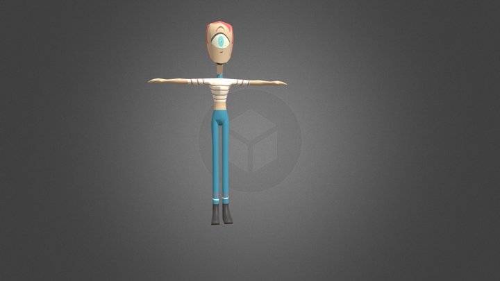 藍 3D Model