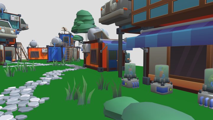 Solar Punk 3D Model