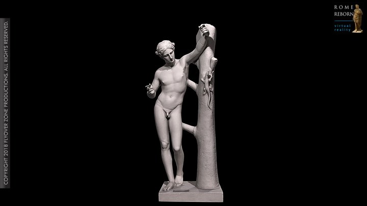 3D rendering of Apollo Sauroktonos