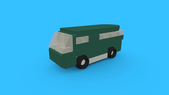 LEGO Micro Retro Military Van MOC [#0380] – Free 3D Model STL
