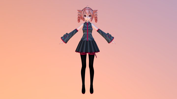 TDA Kasane Teto (With Bones) – Modello 3D gratuito STL