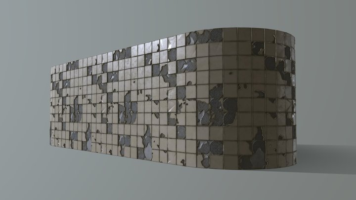 broken tiles material 3D Model