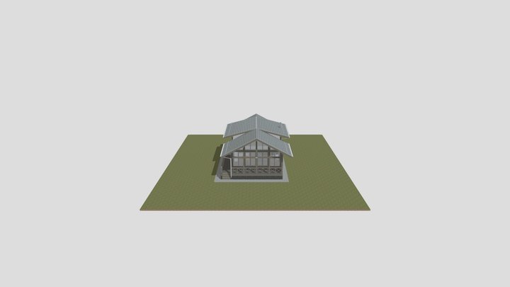 Фахверковая дом-баня Рим 3D Model