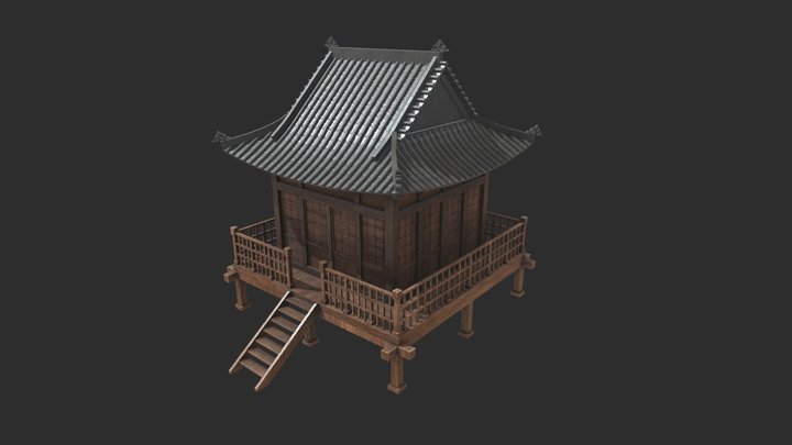 Procedural shrine test 3 3D Model