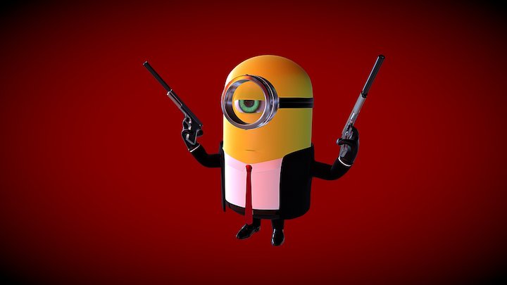 Minion Hitman 3D Model