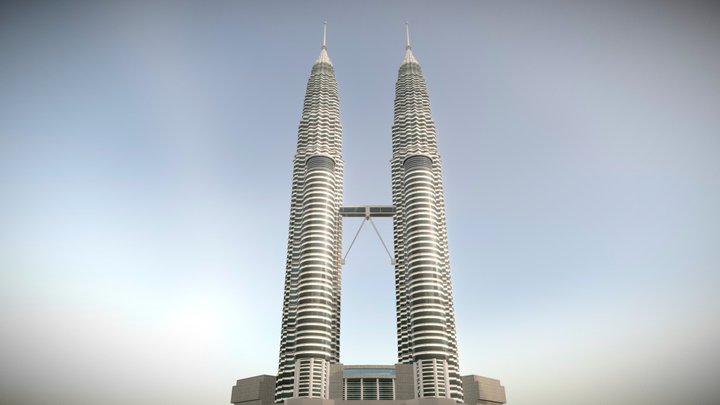 PETRONAS Twin Towers 3D Model