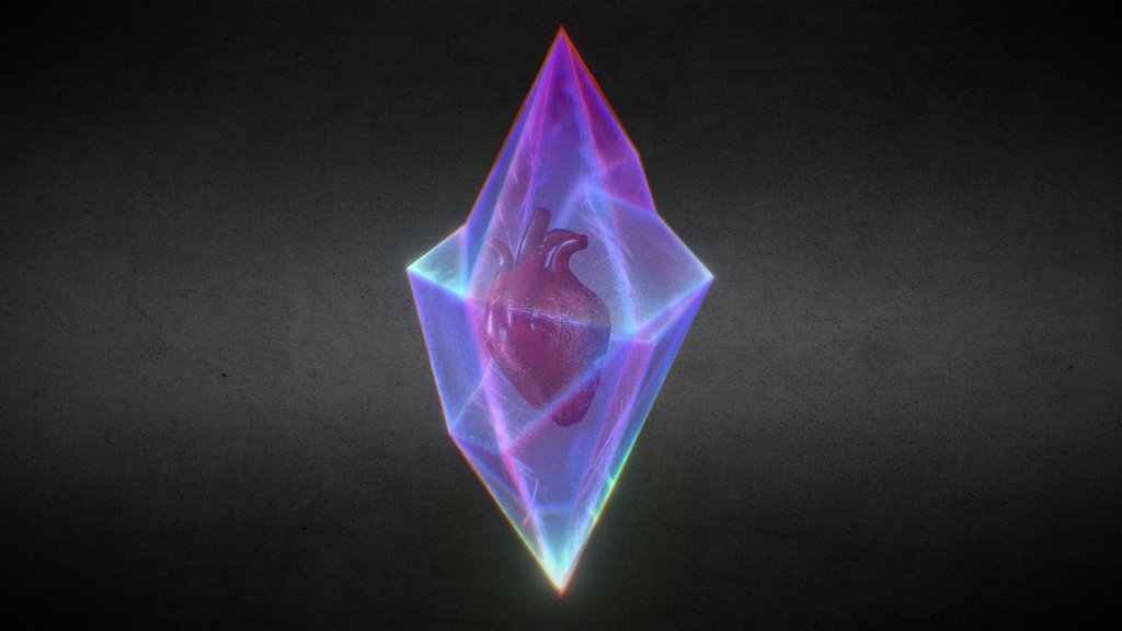 Heart in glass