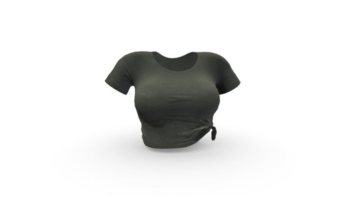Side Knotted Female Jersey Tshirt 3D Model