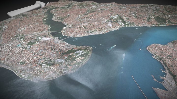 Istanbul and the Golden Horn, Turkey (x2) – Free 3D Model STL
