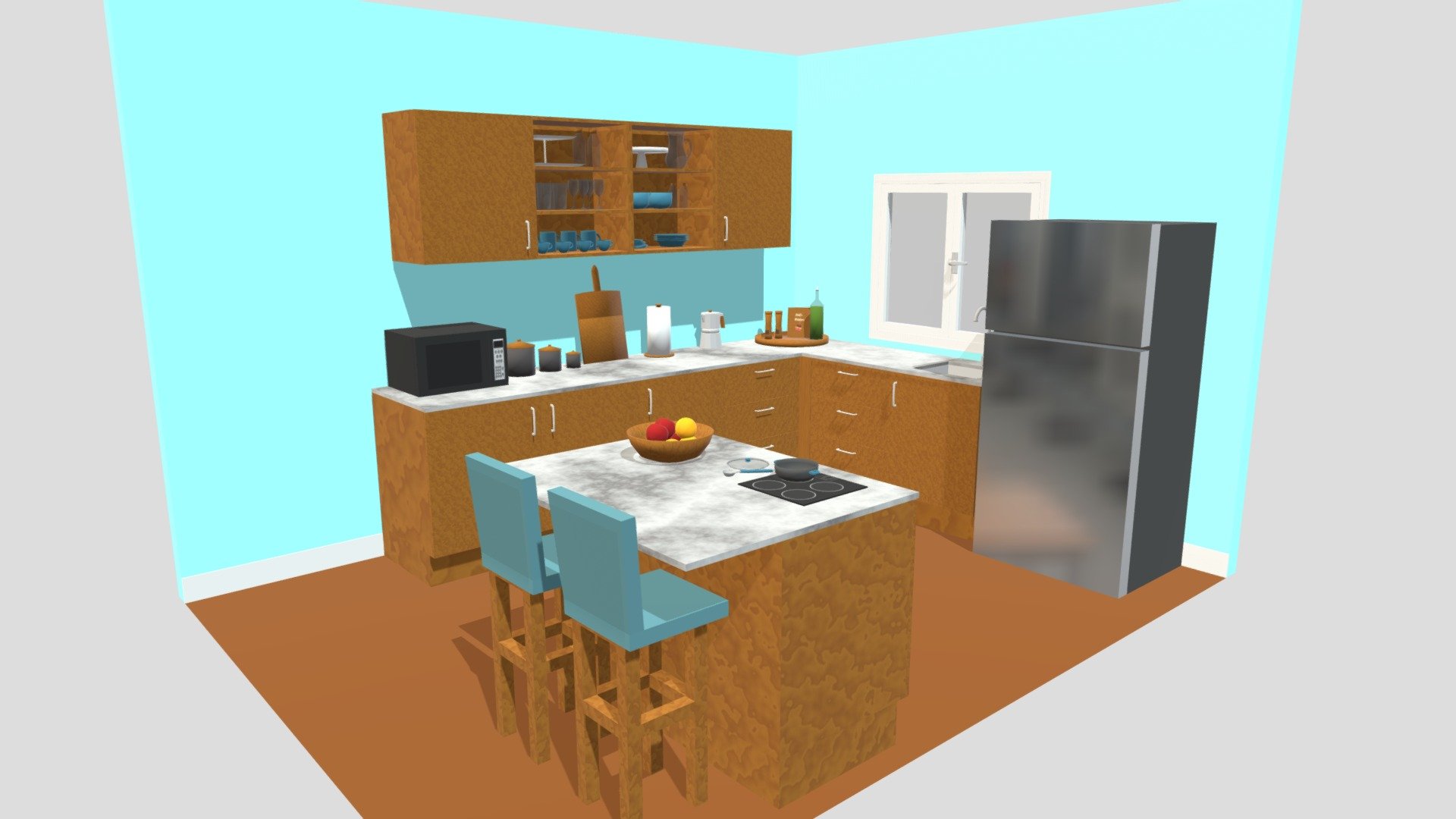 Doll Kitchen 3D Model 3D model by Evelyn's 3D Shop