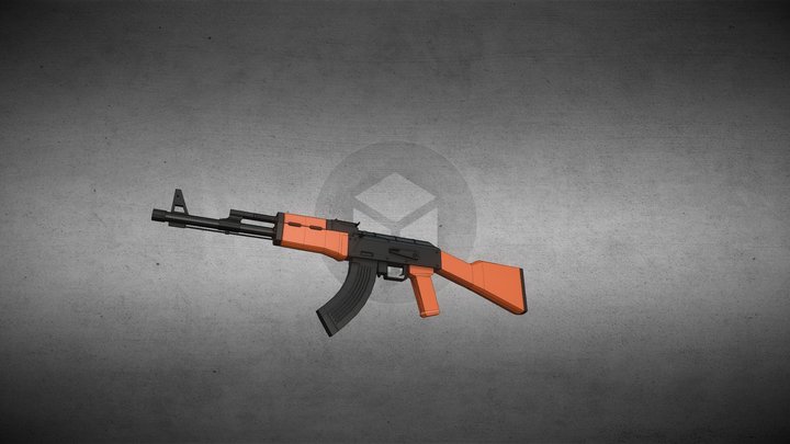 Lowpoly AK47 3D Model