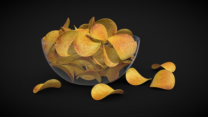 Potato Chips 3D Model