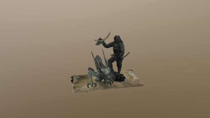 One-eyed Dragon Masamune (cross-polarized light) 3D Model