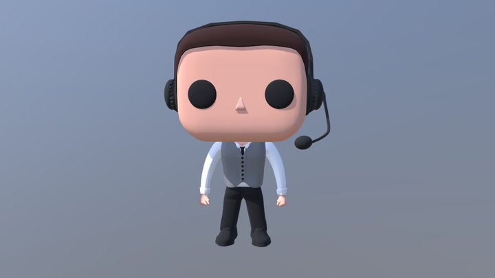 CUSTOM FUNKO POP! FIGURE - Nuno "BhT-" Silva 3D Model