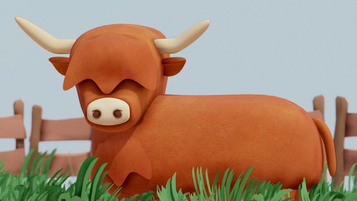 HighlandCow 3D Model