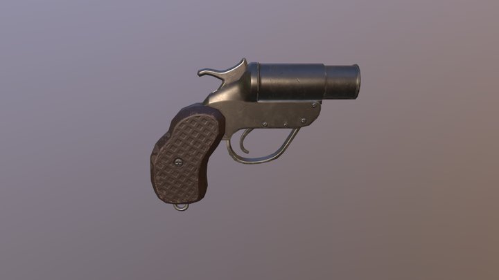 Signal Pistol 3D Model
