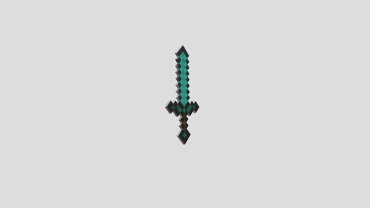 Minecraft green sword 3D Model